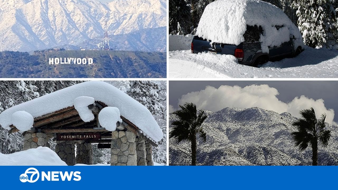 California iciness storm: Effective video roundup reveals snow all around the voice thumbnail