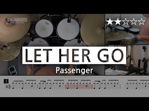 [Lv.04] Let Her Go - Passenger  (★★☆☆☆) | Pop Drum Cover, Score, Sheet Music, Lessons, Tutorial