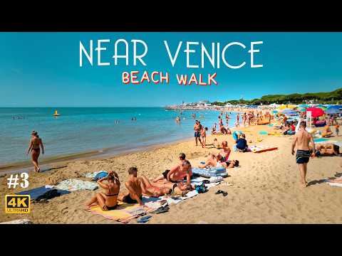 Pet Friendly Beach Walk in Jesolo 🇮🇹 Near Venice Italy | Walking Tour 4K Part 3