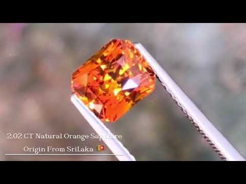 2.02 CT Natural Orange Sapphire