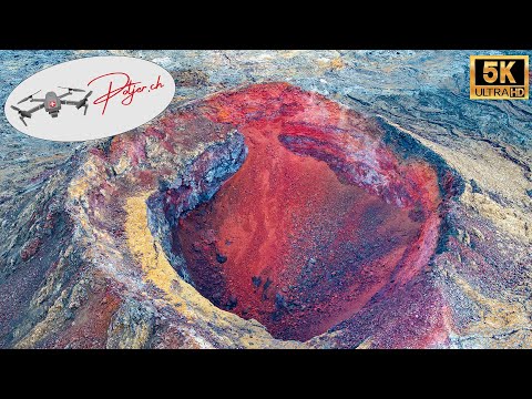The magic of Iceland's volcanoes: Geldingadalir | Fagradalsfjall | Grindavik from drone view in 5k