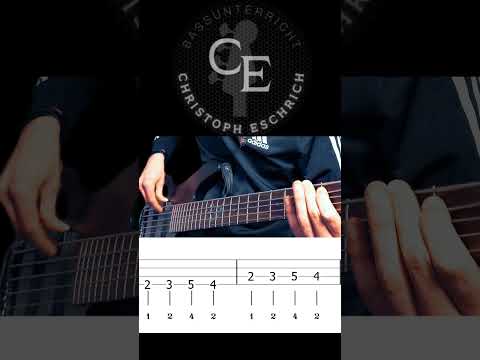 Übung zum Kontrabass-Fingersatz Bass lernen Short Bass Lesson