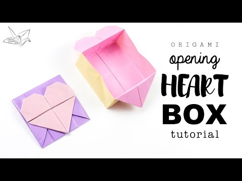 Origami Opening Heart Box / Envelope Tutorial - Design: Francis Ow - Paper Kawaii