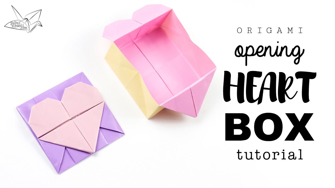 Origami Opening Heart Box / Envelope Tutorial - Design: Francis Ow - Paper Kawaii