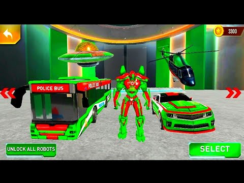 Bus Robot Car Transform War– Spaceship Robot game Grand Battle Robots in Police Bus Robot Games 2021