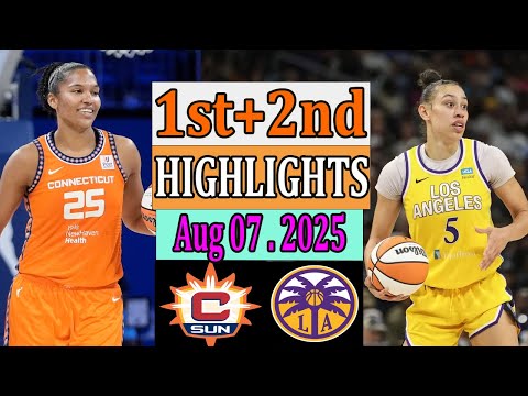 Los Angeles Sparks vs Connecticut Sun 1st+2nd Qtr Highlights [Aug 07, 2O25]|  Women's Basketball