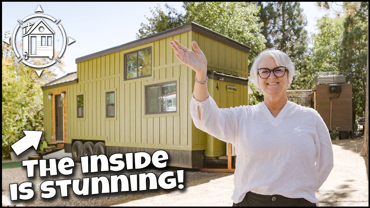 Grandma builds CUTEST TINY HOME & embraces debt-free life
