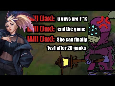 I MADE JAX Rage OUT Carrying as Akali vs Jax in Season 12 I Care4Dash