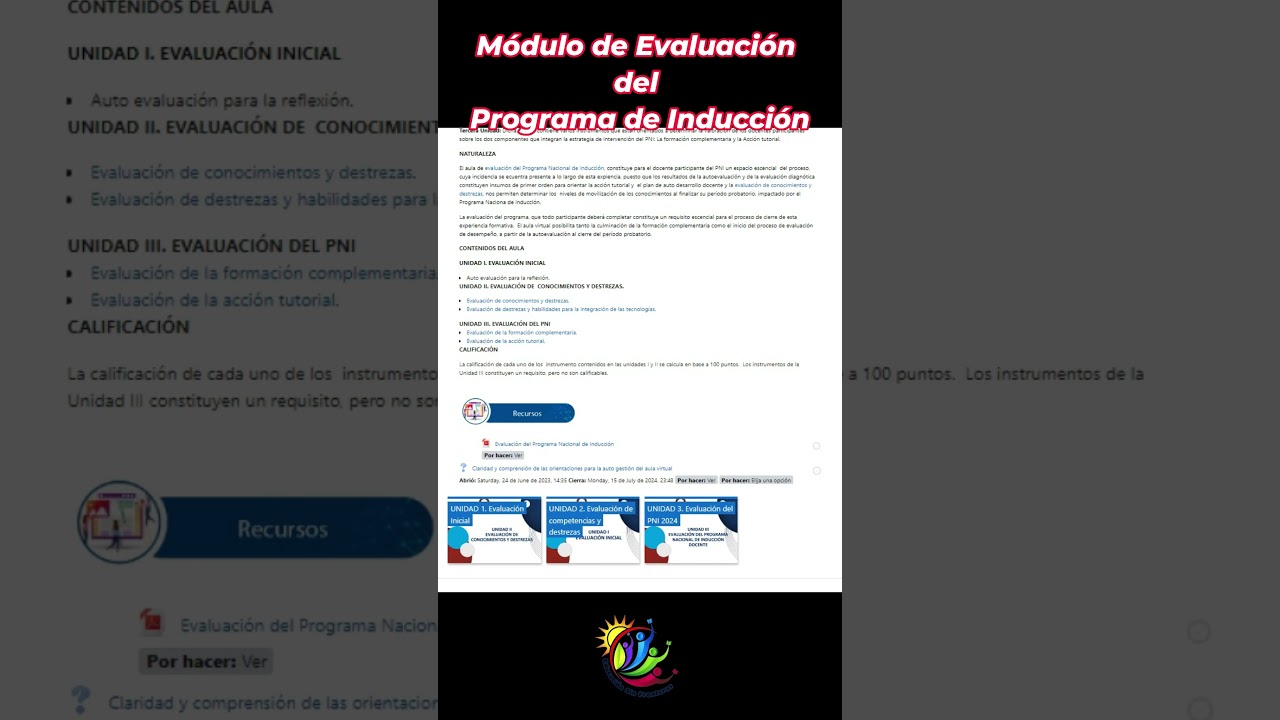 Módulo de Evaluación de la Inducción 2024