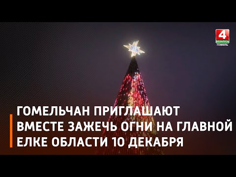 Гомельчан и гостей приглашают вместе зажечь огни на главной ёлке области 10 декабря видео