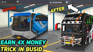 Bus simulator Indonesia double earn money trick | bussid money trick