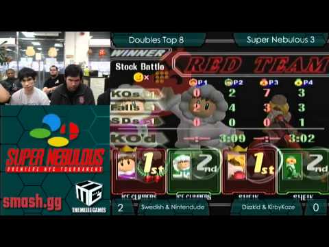 SN3 Top 8 Doubles - KirbyKaze & DizzkidBoogie vs Swedish Delight & Nintendude