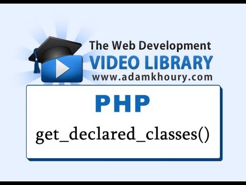 PHP Tutorial get declared classes Function