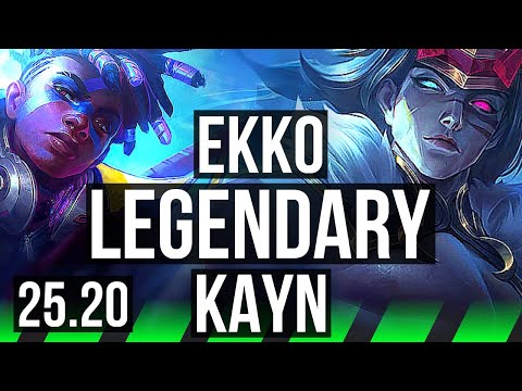 EKKO vs KAYN (JGL) | 19/0/7, Legendary, Rank 6 Ekko | BR Grandmaster | 25.20