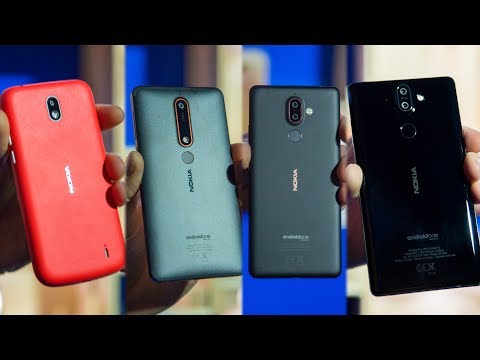 Nokia 1, Nokia 6 (2018), Nokia 7 Plus, Nokia 8 Sirocco im Hands-on | deutsch