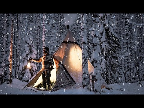 2Day HOT TENT WINTER CAMPING • OUTDOOR COOKING • SCANDI NATURE