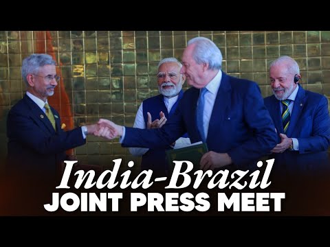 PM Modi attends joint press meet with President Lula of Brazil