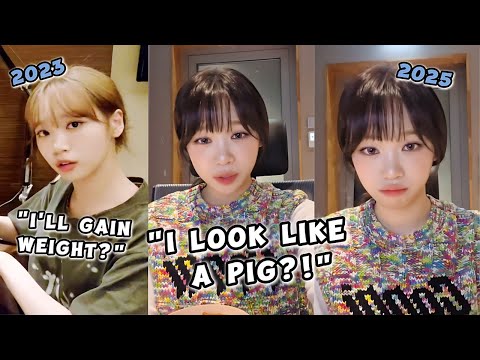 CHAEWON couldn’t help but laugh at what a fan said to her while she was eating 😂