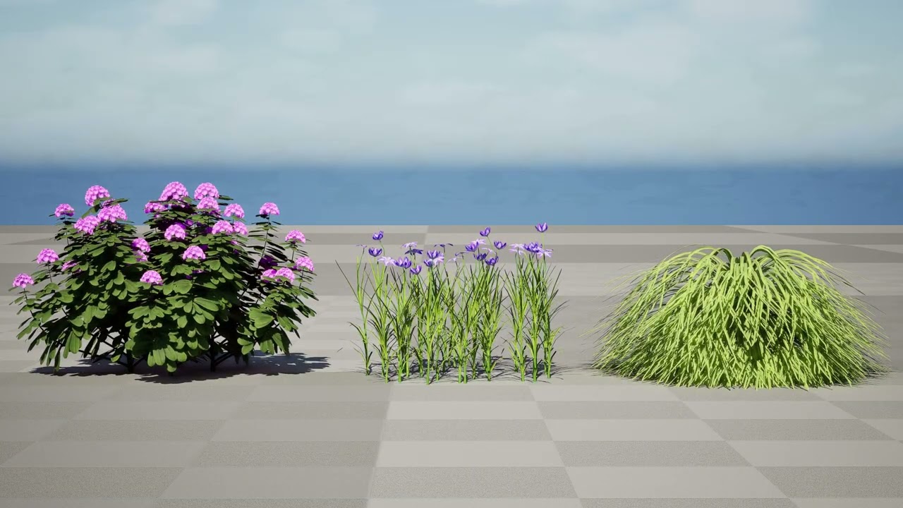 Japanese Garden Plants Collection 02 3D Model
