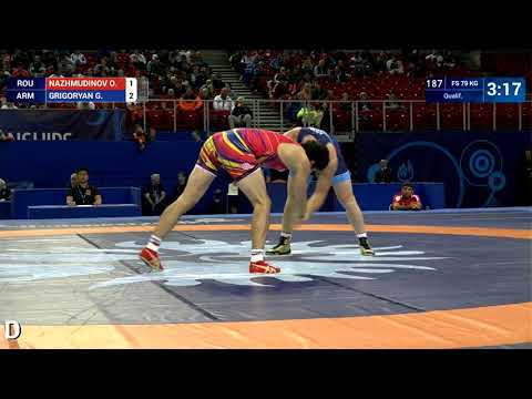 Qual. FS - 79 kg: O. NAZHMUDINOV (ROU) v. G. GRIGORYAN (ARM)