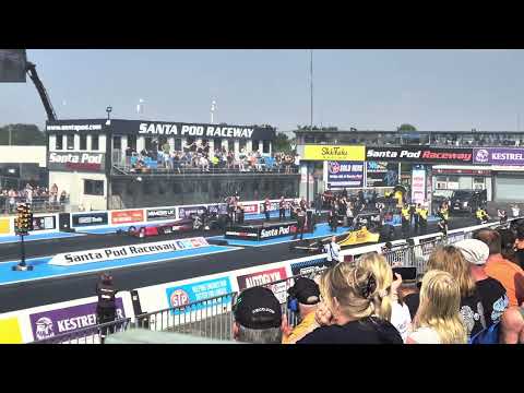 Top Fuel Dragster Race | Santa Pod Euro Finals 2024