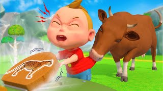 Animal Names and Sounds For Kids: Dairy Cow, Pig, Tiger, Monkey - Animals Cartoon - Funny Cartoons