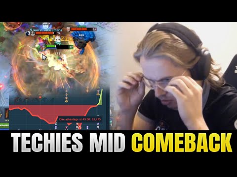 TOPSON techies mid Surprise 25k Gold comeback at the End