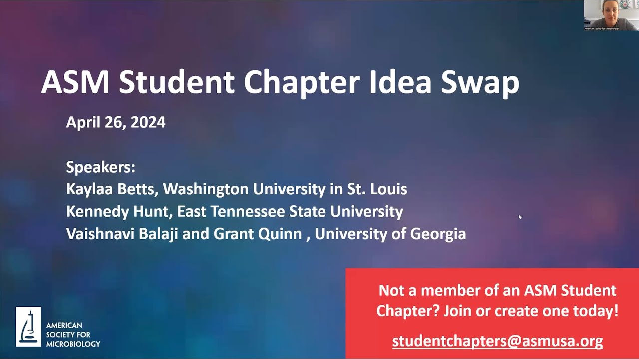 2024 ASM Student Chapter Idea Swap
