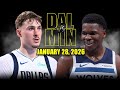 Dallas Mavericks Vs Minnesota Timberwolves Full Game Highlights January 28 2026 NBA Season