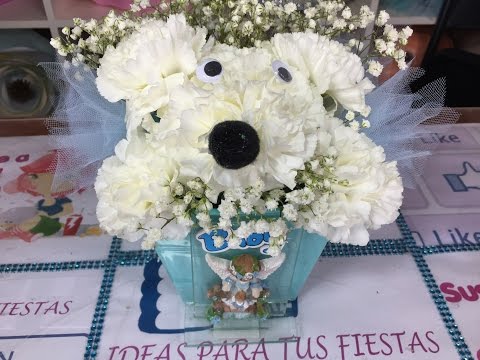 Centro de mesa para babyshower o bautizo