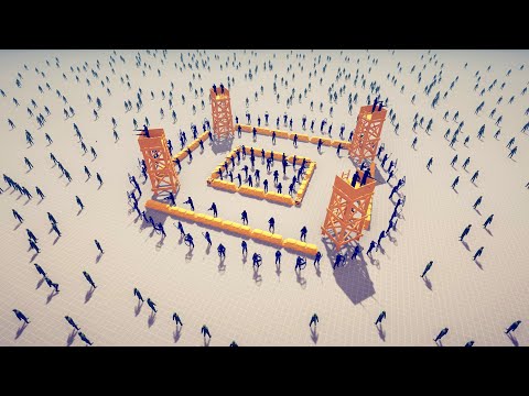 FBI DEFEND THE BASE vs ZOMBIE INVASION - ZOMBIE HORDE - Totally Accurate Battle Simulator TABS