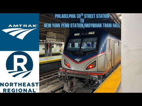 Amtrak Northeast Regional 190: Full Ride from Philadelphia to New York City. America's Busiest Train