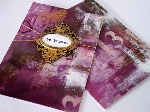 mixed media abstract art background | lilac grunge | Handmade cards