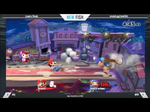 NEW FISH Smash 4 Loser Finals: Ally (Mario) vs. MVD (Diddy Kong)