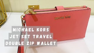 Michael Kors Jet Set Travel Double Zip Wallet