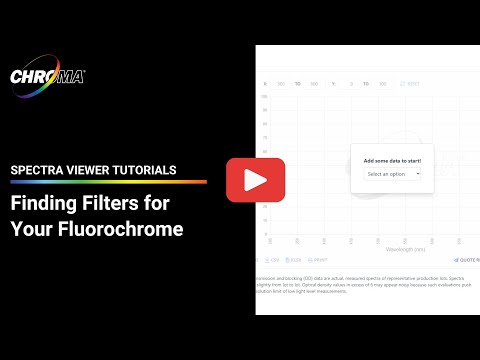 How to Find the Right Filter for Your Fluorochrome | Chroma Spectra Viewer Tutorial