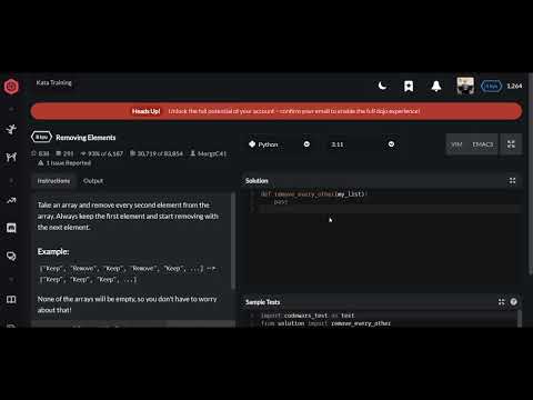 Codewars Removing Elements Python 8 Kyu