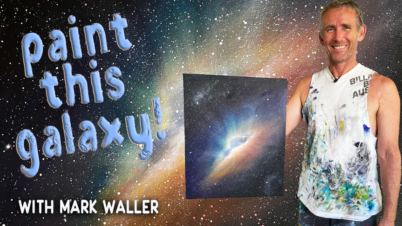 Galaxy painting step by step | in studio with Mark Waller