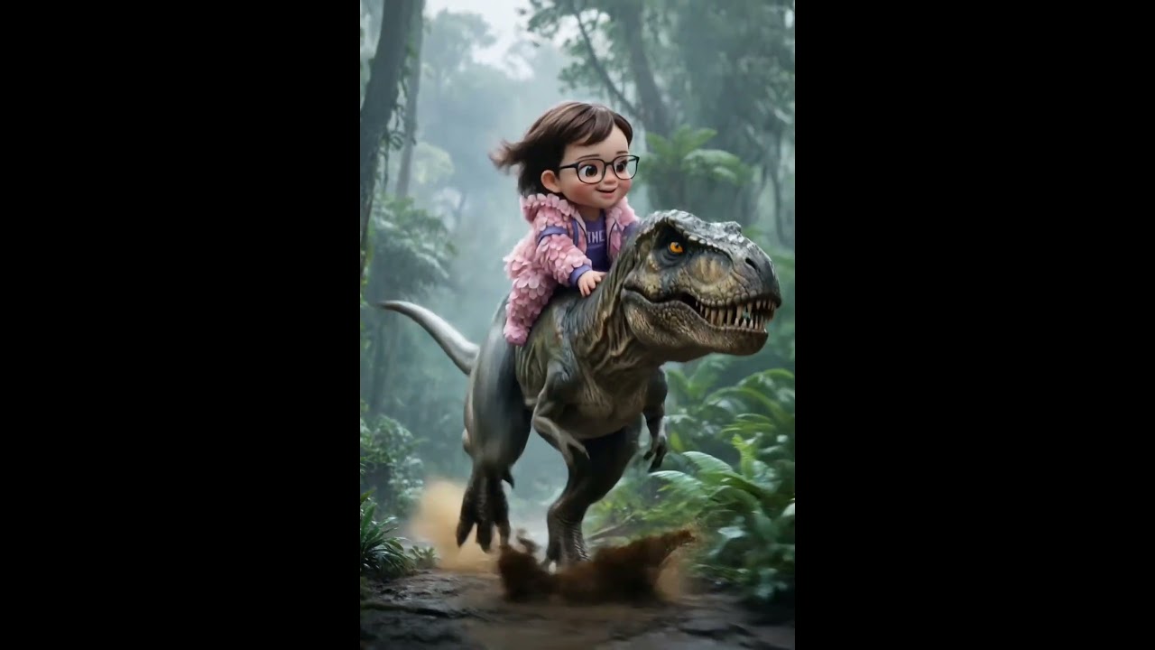 【驚異のAIミニさくら🌸】恐竜に乗る‼️走る⁉️ジャンプする⁉️