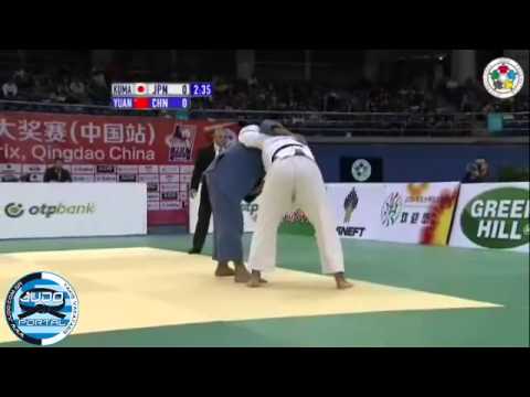 Judo Grand Prix Qingdao 2012 Semifinal -100kg KUMASHIRO Yusuke (JPN)-YUAN Jinling (CHN)