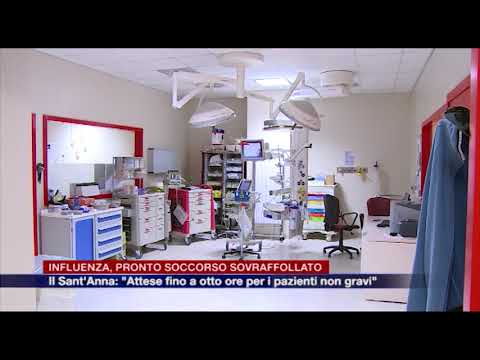 Etg - Picco di influenza, Pronto soccorso dell'ospedale Sant'Anna sovraffollato