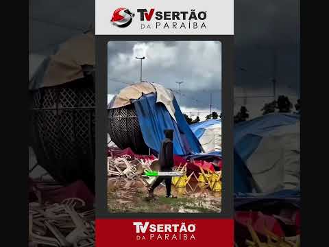Temporal em Santa Cruz do Rio Pardo (SP): Vendaval derruba circo e causa estragos na cidade