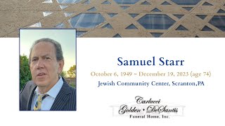 Samuel Starr Funeral Services JCC- Live Stream