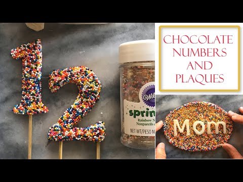 How to make chocolate numbers and plaques cake