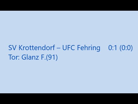 SV Krottendorf – UFC Fehring 0:1 (0:0)