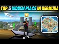 Top 5 Hidden Places in Bermuda | Hidden Places In Free Fire | BR Rank Push | Garena Free Fire | FF
