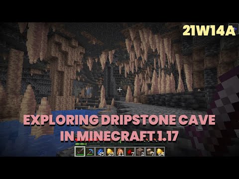 EPIC Dripstone Cave Exploration in Minecraft 1.17 21w14a