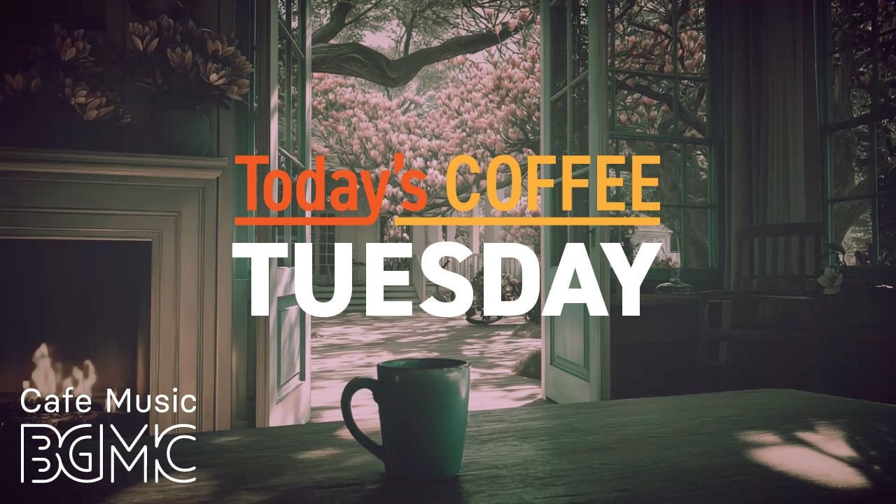 Today's COFFEE TUESDAY: Sakura Doorway Cafe Jazz ☕ Soft Piano & Slow Bossa Nova for Calm Focus