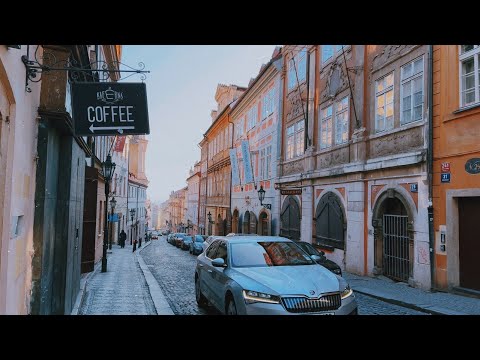 PRAGUE WALK 4K - Frosty But Sunny But Frosty - Relaxing Winter Morning Ambience - Virtual Tour ASMR