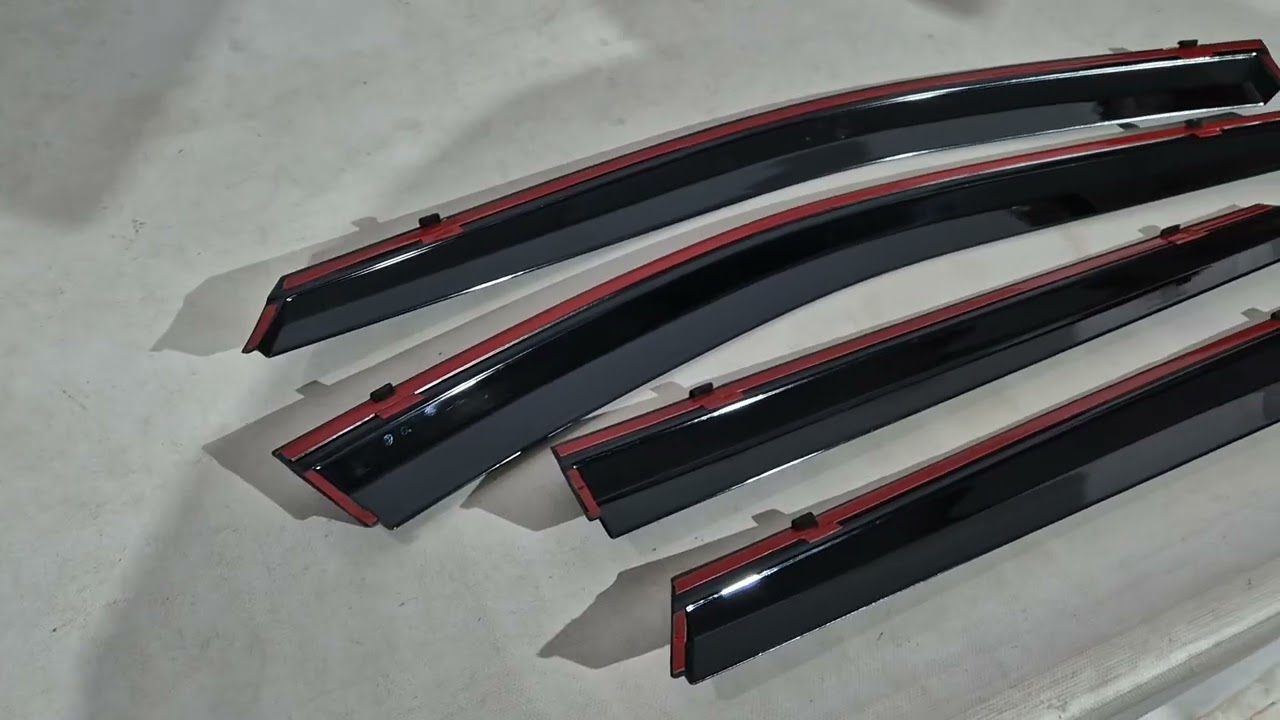 Вітровики з хромованим молдингом Niken Luxury (4 шт) Video 1